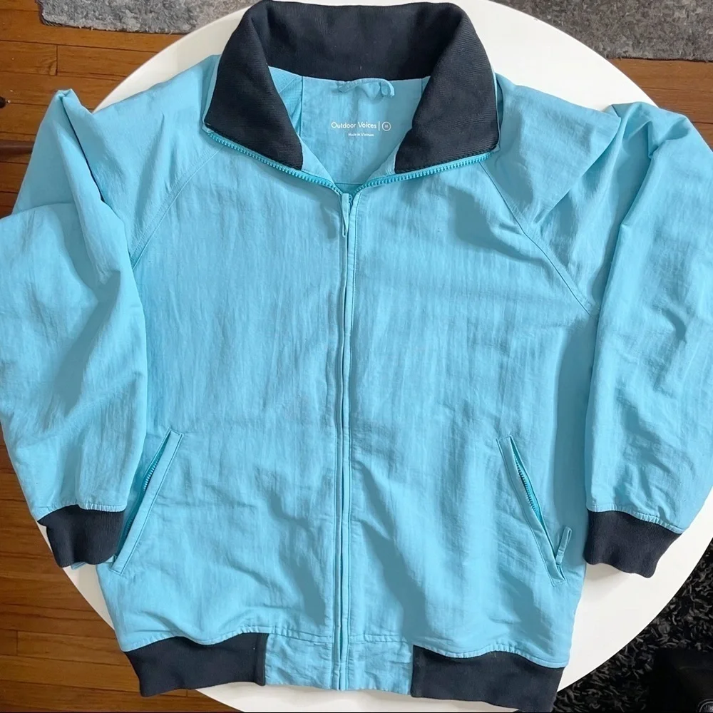 Outdoor Voices Men’s Scout Interstate Bomber Jacket Blue Size Medium